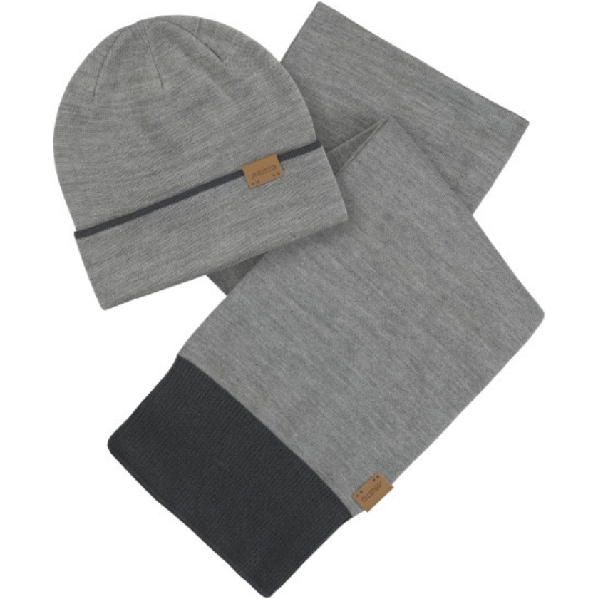 2025 Musto Ensemble Bonnet Et écharpe 86123 - Grey Melange
